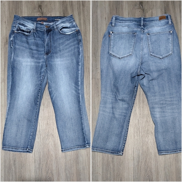 Judy Blue Skinny Fit High Rise Capris Sz 14W JB72114 Capri Jeans Summer - Picture 4 of 9